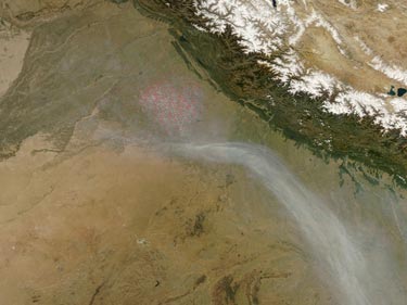 Fires in north-west India