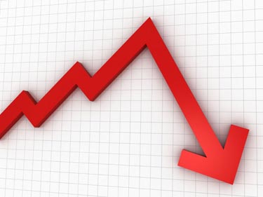 Graphic illustrating a market or population crash