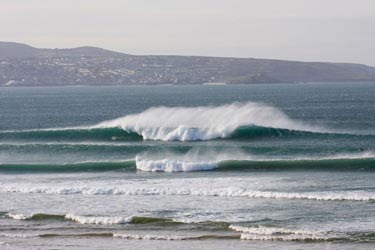 Photograph of a beach with waves