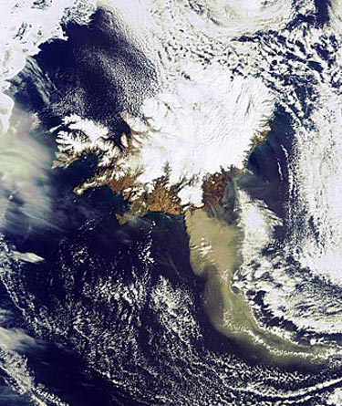 Ash cloud, 19 April