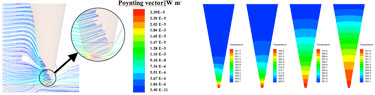 Vector distribution: nanosecond laser heating of tip