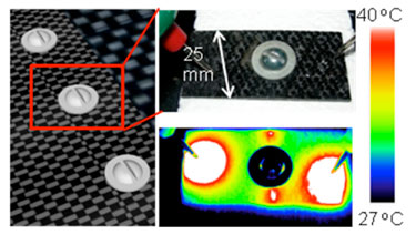 Thermograph reveals hidden cracks around bolt hole