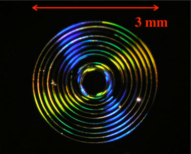 Structural colour: nanostrip grating lines on silicon