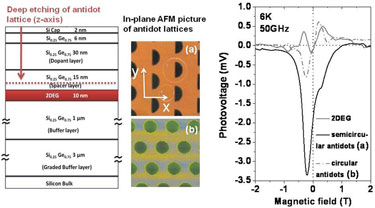 Photovoltage measured in antidot lattice irradiated by microwave