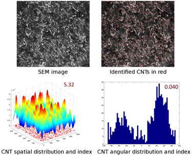 Analysis of carbon nanotubes in a polymer matrix