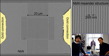 NbN nanowire chip