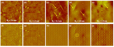 Samples before and after nanoindentation