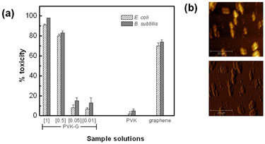 PVK polymer enhances the bactericidal properties of graphene
