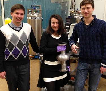 From left to right: F. Barkov, A. Grassellino and A. Romanenko