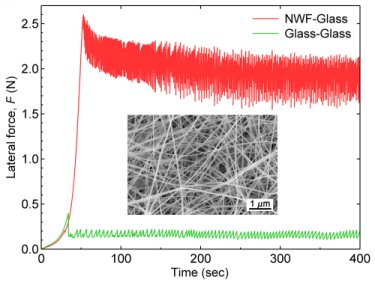 frictional behavior of SiC-SiO2 core-shell nanowires