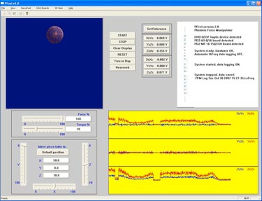 Screenshot: nanomanipulator GUI