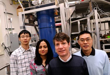 Team members from the Coherent Spintronics Lab at IQC