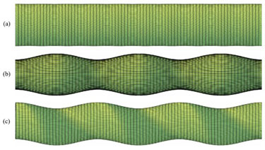 Acoustic mode displacements in nanowire structures