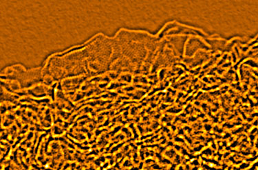 Atomic resolution electron micrograph of the structure of activated graphene