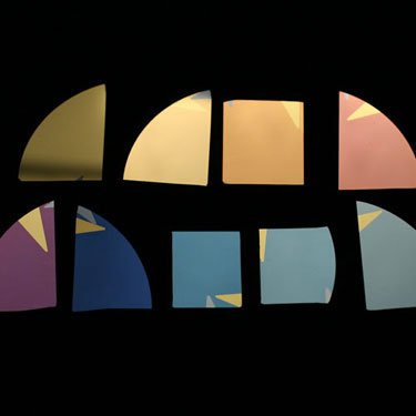 Same material, different colours