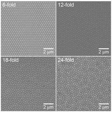 SEM images of a repeating array