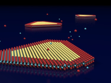 Growing a lateral heterostructure