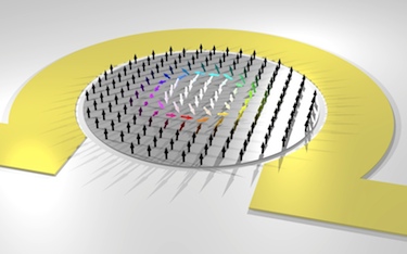 Magnetic disc with a whirl