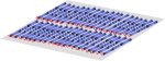 Nanowires line up on sapphire: illustration shows how crystalline zinc oxide nanowires (blue) push "seeds" of gold nanoparticles (red) forward as they grow