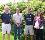 UMass microbiologists Derek R Lovley and Gemma Reguera teamed with UMass physicists Mark T Tuominen and Kevin D McCarthy to study the conductive properties of <i>Geobacter sulfurreducens</i> pili.