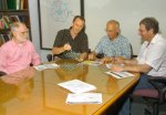 From left, NRL research physicists Thomas Kennedy, Steven Erwin, Michael Haftel, and Alexander Efros.