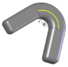 Bending radius of nanotube