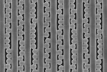 Various templates filled with nanoparticles