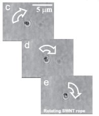 Optical trapping and rotation of CNT bundles