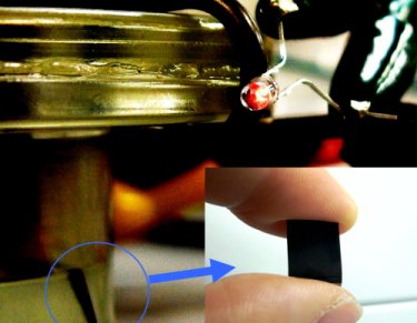 Spray deposited CNT supercapacitor lights up LED