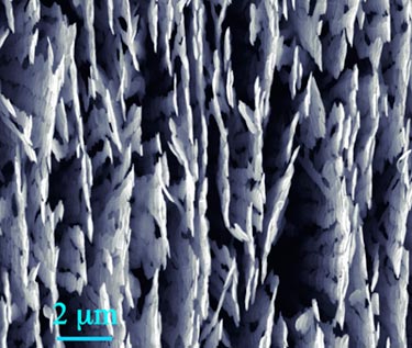 Nanoblade hydrogen storage array