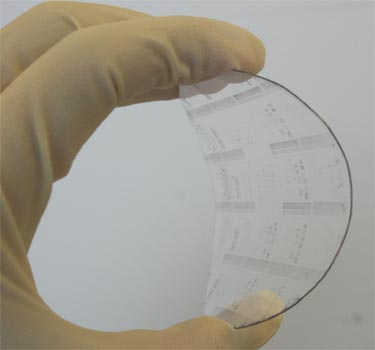 Pattern of SWNT networks on a wafer-level flexible substrate