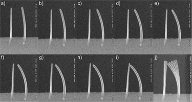 Bending nanopillars