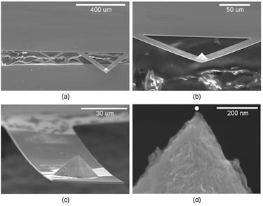 Cu90Hf10 AFM cantilevers and tips