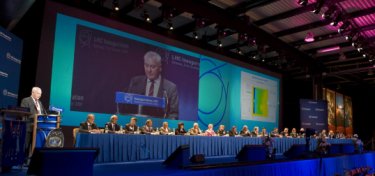 CERN's Lyn Evans addresses the great and the good