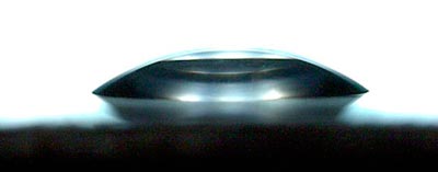<b>Oil not so slick</b> Hanging droplets experience more resistant to flow