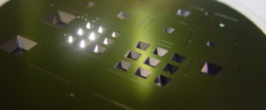 The wafer just after etching