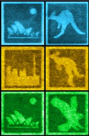 Six of the 18 patterns