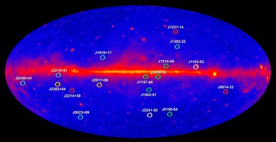 Fermi helps find 17 new millisecond pulsars