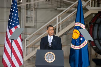 US President Barack Obama outlines his vision for NASA