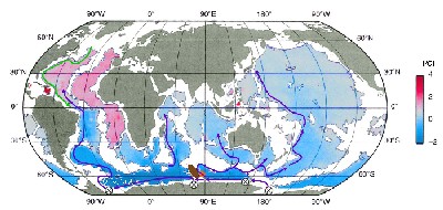 Map showing the formation of Antarctic Bottom Water