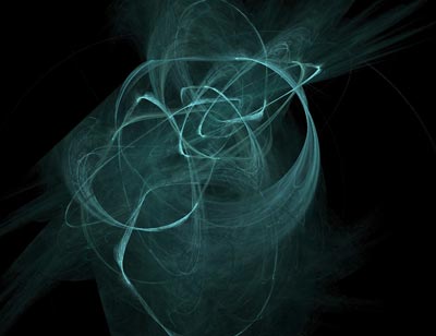 A fractal flame rendered with the program Apophysis