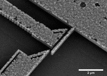 Micrograph of a NEMS switch