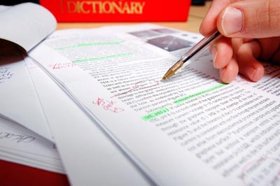 An academic manuscript being edited by a referee
