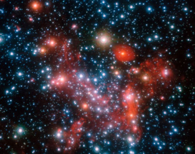 Telescope image of the central parts of the Milky Way