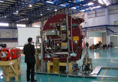 Photograph taken inside the SESAME experimental hall