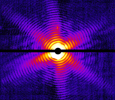 X-ray diffraction pattern of a single mimivirus particle