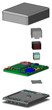 The various parts of the CSAC