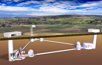 Artist's impression of the planned Einstein Telescope