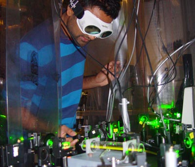 Photo of the laser system used to measure the electron EDM