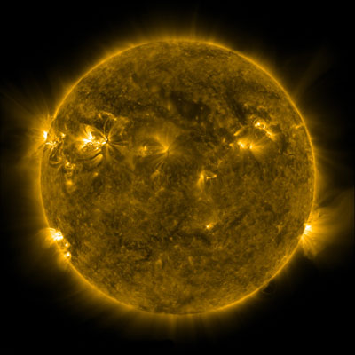Image of the Sun's corona obtained by NASA's SDO mission